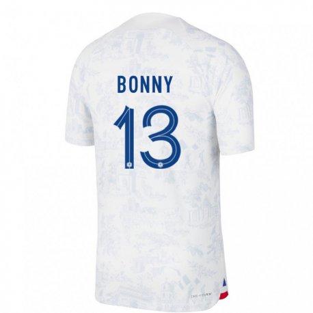 Kandiny Férfi Francia Ange Yoan Bonny #13 Fehér Kék Idegenbeli Jersey 22-24 Mez Póló Ing