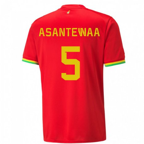 Kandiny Férfi Ghánai Grace Asantewaa #5 Piros Idegenbeli Jersey 22-24 Mez Póló Ing