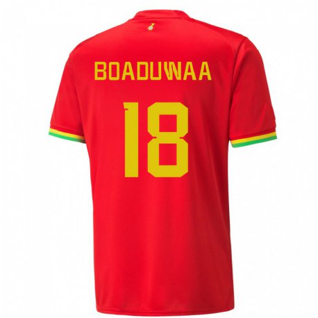 Kandiny Férfi Ghánai Doris Boaduwaa #18 Piros Idegenbeli Jersey 22-24 Mez Póló Ing