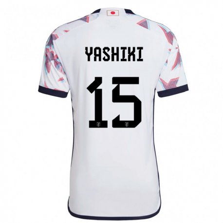 Kandiny Férfi Japán Yusei Yashiki #15 Fehér Idegenbeli Jersey 22-24 Mez Póló Ing