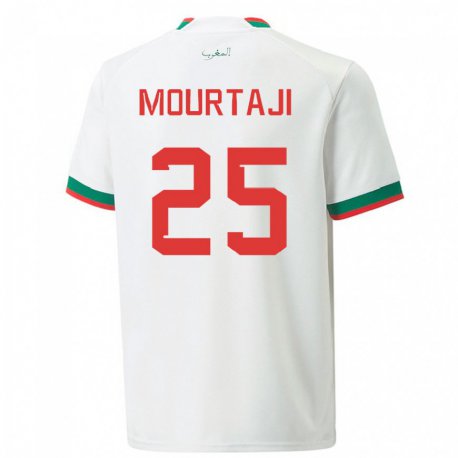 Kandiny Férfi Marokkói Chaymaa Mourtaji #25 Fehér Idegenbeli Jersey 22-24 Mez Póló Ing