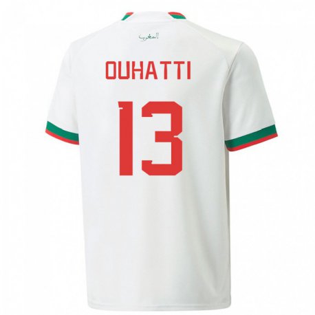 Kandiny Férfi Marokkói Aymane Ouhatti #13 Fehér Idegenbeli Jersey 22-24 Mez Póló Ing