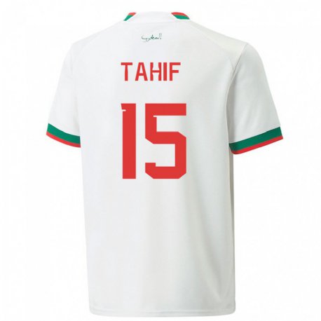 Kandiny Férfi Marokkói Adil Tahif #15 Fehér Idegenbeli Jersey 22-24 Mez Póló Ing