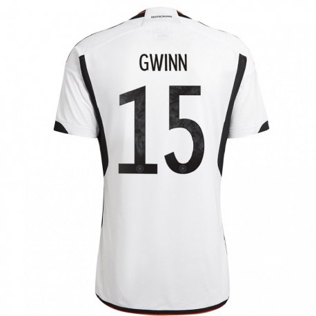 Kandiny Női Német Giulia Gwinn #15 Fehér Fekete Hazai Jersey 22-24 Mez Póló Ing