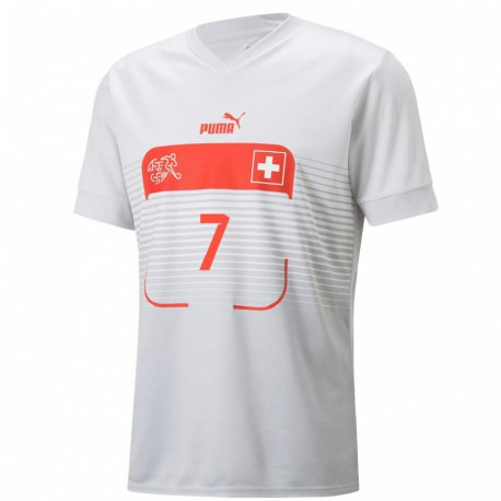 Kandiny Női Svájci Ronaldo Dantas Fernandes #7 Fehér Idegenbeli Jersey 22-24 Mez Póló Ing