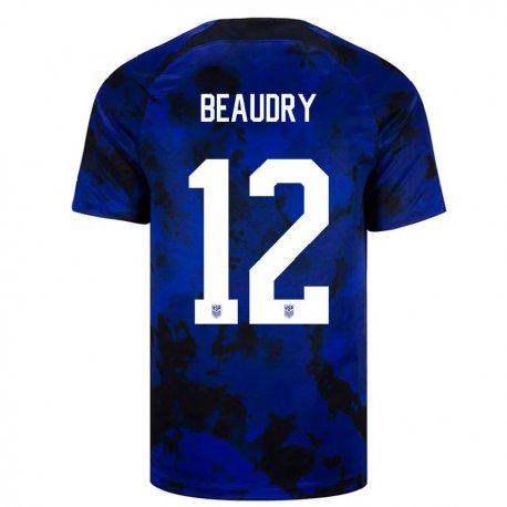 Kandiny Női Amerikai Adam Beaudry #12 Királykék Idegenbeli Jersey 22-24 Mez Póló Ing