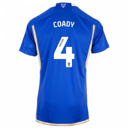 Kandiny Gyermek Conor Coady #4 Kék Hazai Jersey 2023/24 Mez Póló Ing