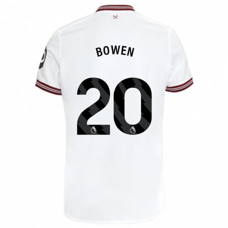Kandiny Gyermek Jarrod Bowen #20 Fehér Idegenbeli Jersey 2023/24 Mez Póló Ing