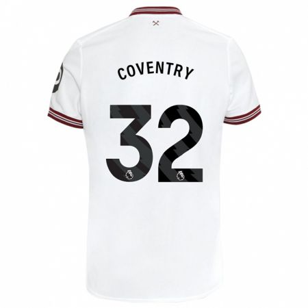 Kandiny Gyermek Conor Coventry #32 Fehér Idegenbeli Jersey 2023/24 Mez Póló Ing