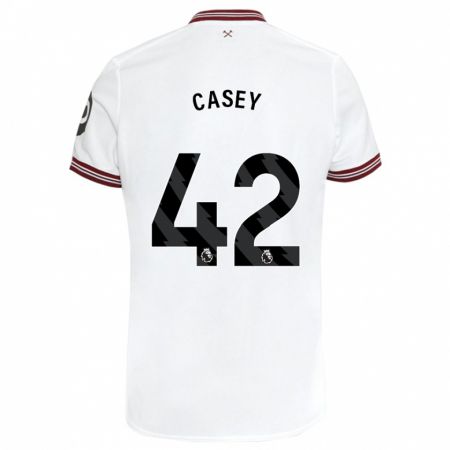 Kandiny Gyermek Kaelan Casey #42 Fehér Idegenbeli Jersey 2023/24 Mez Póló Ing