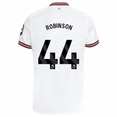 Kandiny Gyermek Junior Robinson #44 Fehér Idegenbeli Jersey 2023/24 Mez Póló Ing
