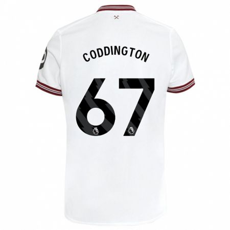Kandiny Gyermek Remy Coddington #67 Fehér Idegenbeli Jersey 2023/24 Mez Póló Ing