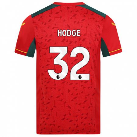 Kandiny Gyermek Joe Hodge #32 Piros Idegenbeli Jersey 2023/24 Mez Póló Ing