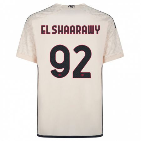 Kandiny Gyermek Stephan El Shaarawy #92 Piszkosfehér Idegenbeli Jersey 2023/24 Mez Póló Ing