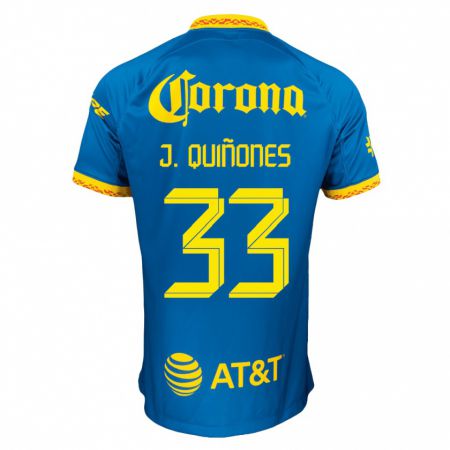 Kandiny Gyermek Julián Quiñones #33 Kék Idegenbeli Jersey 2023/24 Mez Póló Ing
