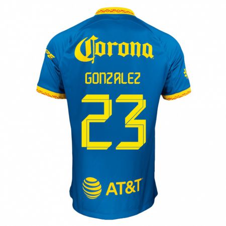 Kandiny Gyermek Itzel Gonzalez #23 Kék Idegenbeli Jersey 2023/24 Mez Póló Ing