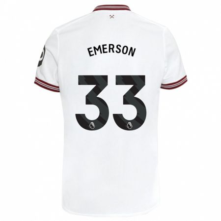 Kandiny Férfi Emerson Palmieri #33 Fehér Idegenbeli Jersey 2023/24 Mez Póló Ing