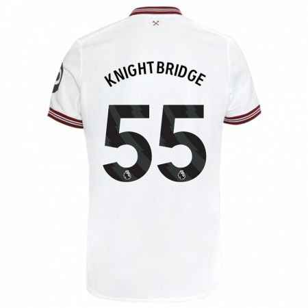 Kandiny Férfi Jacob Knightbridge #55 Fehér Idegenbeli Jersey 2023/24 Mez Póló Ing