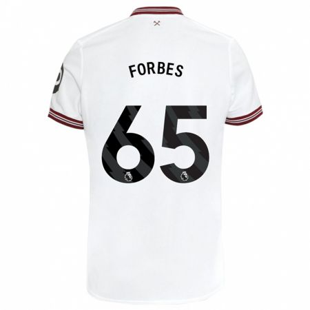 Kandiny Férfi Michael Forbes #65 Fehér Idegenbeli Jersey 2023/24 Mez Póló Ing