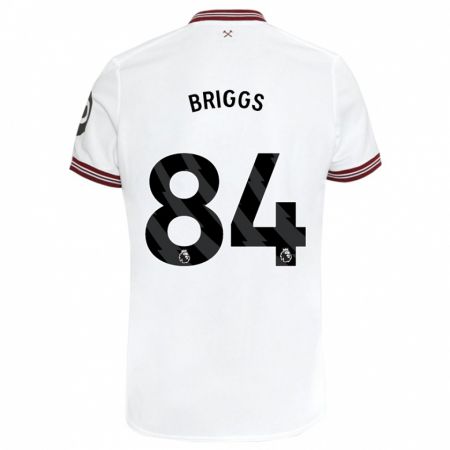 Kandiny Férfi Josh Briggs #84 Fehér Idegenbeli Jersey 2023/24 Mez Póló Ing