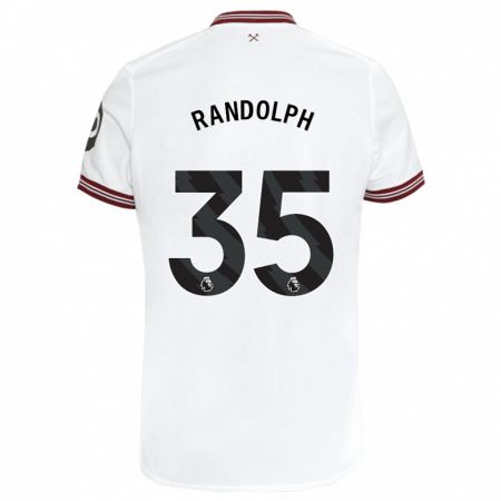 Kandiny Férfi Darren Randolph #35 Fehér Idegenbeli Jersey 2023/24 Mez Póló Ing