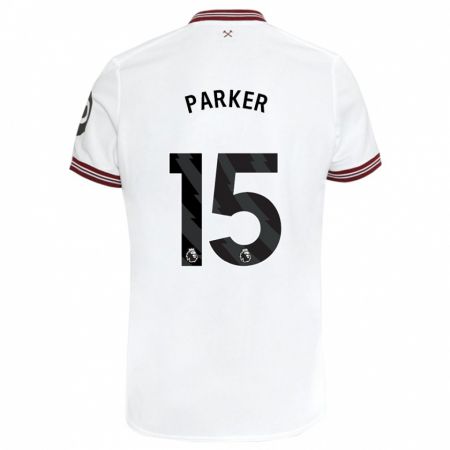 Kandiny Férfi Lucy Parker #15 Fehér Idegenbeli Jersey 2023/24 Mez Póló Ing