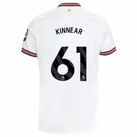 Kandiny Férfi Brian Kinnear #61 Fehér Idegenbeli Jersey 2023/24 Mez Póló Ing