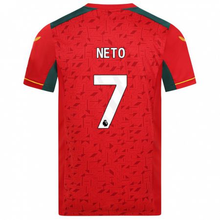 Kandiny Férfi Pedro Neto #7 Piros Idegenbeli Jersey 2023/24 Mez Póló Ing