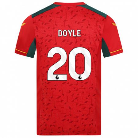 Kandiny Férfi Tommy Doyle #20 Piros Idegenbeli Jersey 2023/24 Mez Póló Ing