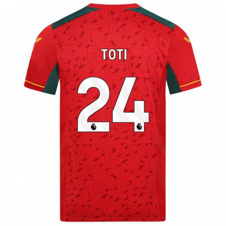 Kandiny Férfi Toti #24 Piros Idegenbeli Jersey 2023/24 Mez Póló Ing