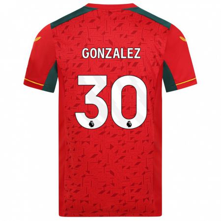 Kandiny Férfi Enso González #30 Piros Idegenbeli Jersey 2023/24 Mez Póló Ing