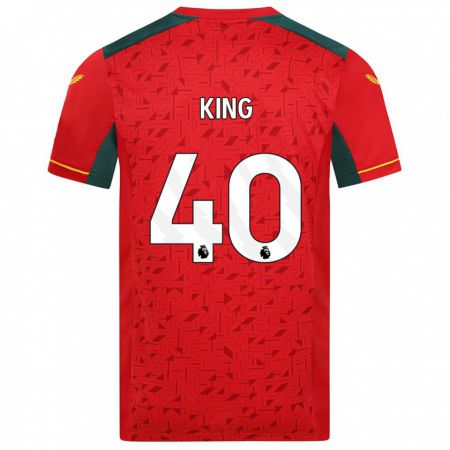 Kandiny Férfi Tom King #40 Piros Idegenbeli Jersey 2023/24 Mez Póló Ing