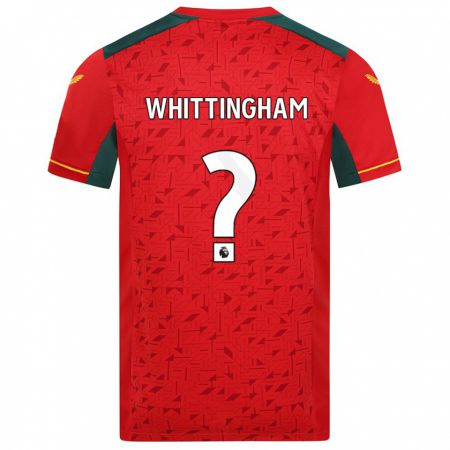 Kandiny Férfi Matthew Whittingham #0 Piros Idegenbeli Jersey 2023/24 Mez Póló Ing