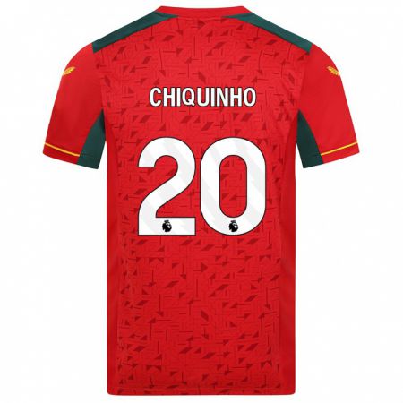 Kandiny Férfi Chiquinho #20 Piros Idegenbeli Jersey 2023/24 Mez Póló Ing