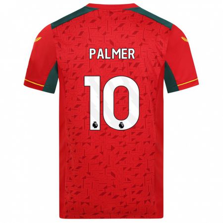 Kandiny Férfi Jamila Palmer #10 Piros Idegenbeli Jersey 2023/24 Mez Póló Ing