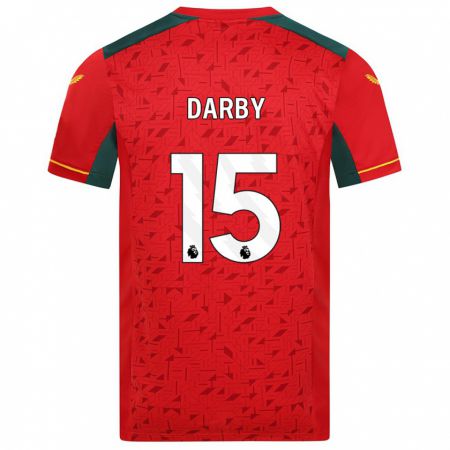 Kandiny Férfi Kelly Darby #15 Piros Idegenbeli Jersey 2023/24 Mez Póló Ing