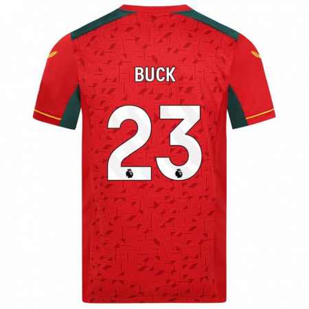 Kandiny Férfi Alex Buck #23 Piros Idegenbeli Jersey 2023/24 Mez Póló Ing