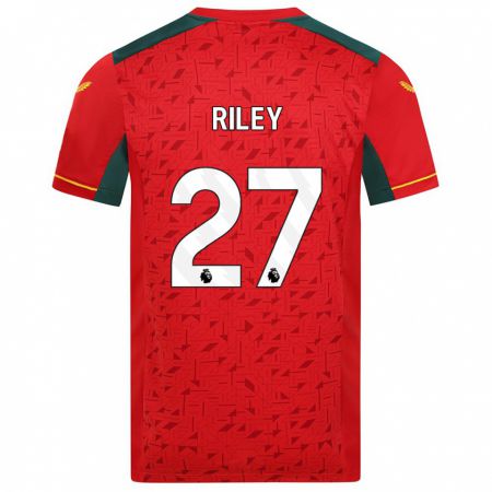 Kandiny Férfi Lauren Riley #27 Piros Idegenbeli Jersey 2023/24 Mez Póló Ing