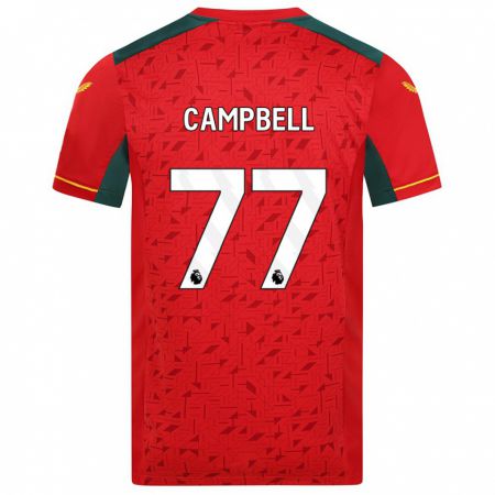 Kandiny Férfi Chem Campbell #77 Piros Idegenbeli Jersey 2023/24 Mez Póló Ing