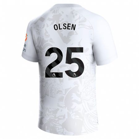 Kandiny Férfi Robin Olsen #25 Fehér Idegenbeli Jersey 2023/24 Mez Póló Ing