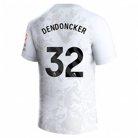 Kandiny Férfi Leander Dendoncker #32 Fehér Idegenbeli Jersey 2023/24 Mez Póló Ing