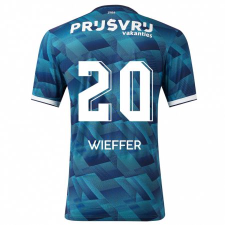 Kandiny Férfi Mats Wieffer #20 Kék Idegenbeli Jersey 2023/24 Mez Póló Ing