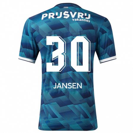 Kandiny Férfi Thijs Jansen #30 Kék Idegenbeli Jersey 2023/24 Mez Póló Ing