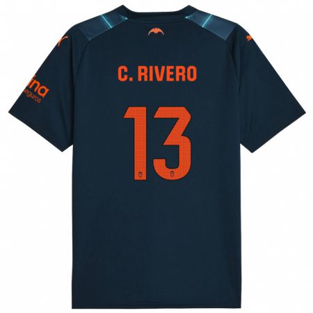 Kandiny Férfi Cristian Rivero #13 Tengeri Kék Idegenbeli Jersey 2023/24 Mez Póló Ing