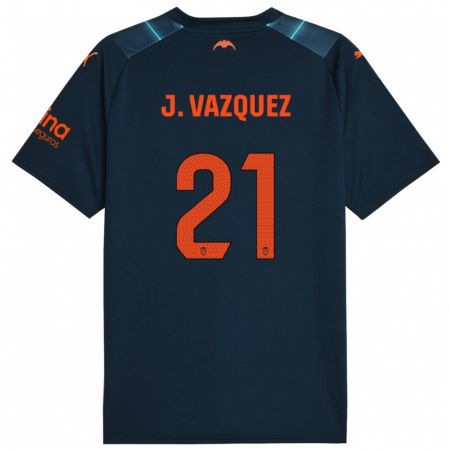 Kandiny Férfi Jesús Vázquez #21 Tengeri Kék Idegenbeli Jersey 2023/24 Mez Póló Ing