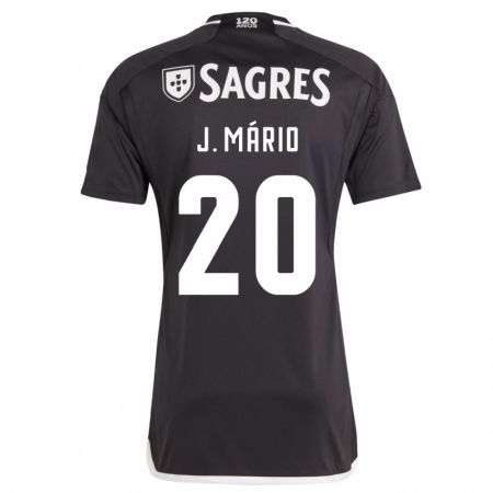 Kandiny Férfi João Mário #20 Fekete Idegenbeli Jersey 2023/24 Mez Póló Ing