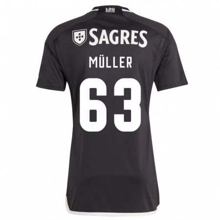 Kandiny Férfi José Müller #63 Fekete Idegenbeli Jersey 2023/24 Mez Póló Ing