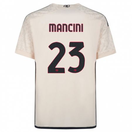 Kandiny Férfi Gianluca Mancini #23 Piszkosfehér Idegenbeli Jersey 2023/24 Mez Póló Ing