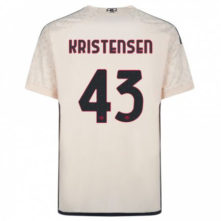 Kandiny Férfi Rasmus Kristensen #43 Piszkosfehér Idegenbeli Jersey 2023/24 Mez Póló Ing