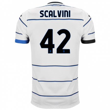 Kandiny Férfi Giorgio Scalvini #42 Fehér Idegenbeli Jersey 2023/24 Mez Póló Ing